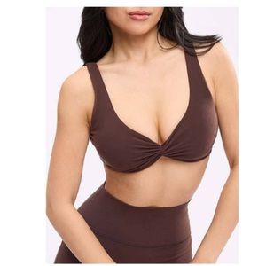 Buffbunny Collection Twisted Sports Bra - Brown